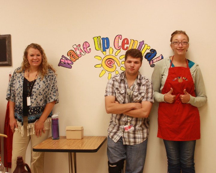 The Wake Up Central coffee shop is in action this year, with students learning job skills by serving staff and faculty with a full service coffee bar. Photo by Cassie Hand.