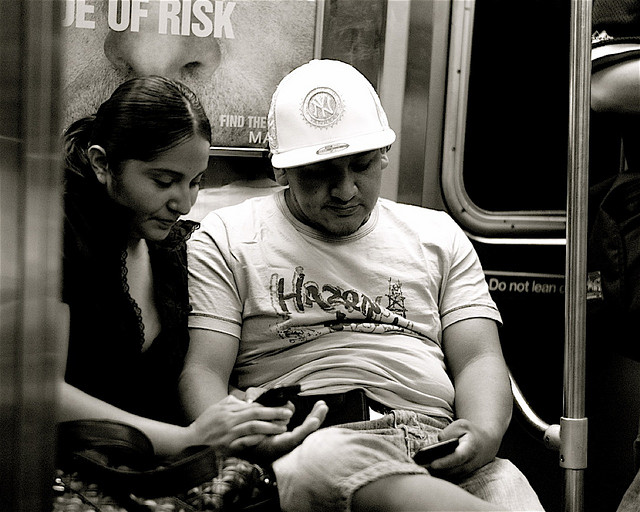 "Are they texting each other" used by permission from Susan Sermoneta on Flickr.