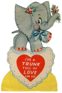 "vintage valentine card: elephant" from Karen Horton on Flickr